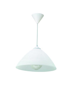 InLight Κρεμαστό φωτιστικό από λευκό γυαλί 1XE27 D:30cm (4409-Β-Λευκό)