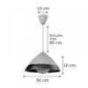 InLight Κρεμαστό φωτιστικό από καφέ γυαλί 1XE27 D:30cm (4409-Β-Καφέ)