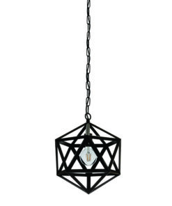 InLight Κρεμαστό φωτιστικό από μαύρο μέταλλο 1XE27 D:30cm (4418-BL)