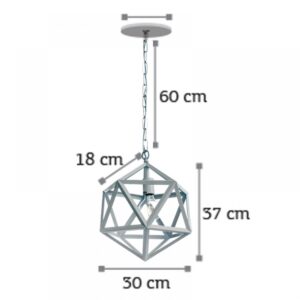 InLight Κρεμαστό φωτιστικό από λευκό μέταλλο 1XE27 D:30cm (4418-WH)