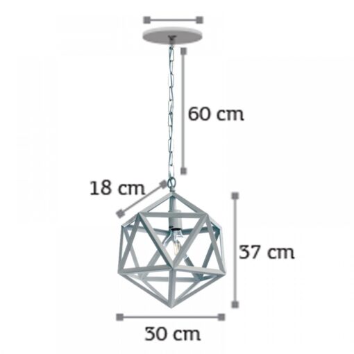 InLight Κρεμαστό φωτιστικό από λευκό μέταλλο 1XE27 D:30cm (4418-WH)