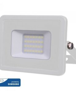 LED Προβολέας 20W V-TAC PRO Samsung Chip Μαύρος 100° 1600lm Λευκός Αδιάβροχος IP65 Φυσικό Λευκό 4000K – 443