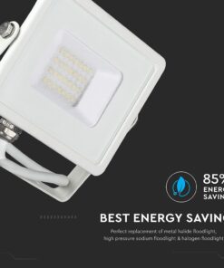 LED Προβολέας 20W V-TAC PRO Samsung Chip Μαύρος 100° 1600lm Λευκός Αδιάβροχος IP65 Φυσικό Λευκό 4000K – 443