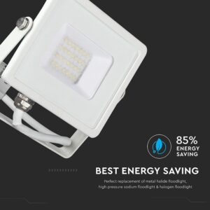 LED Προβολέας 20W V-TAC PRO Samsung Chip Μαύρος 100° 1600lm Λευκός Αδιάβροχος IP65 Φυσικό Λευκό 4000K – 443