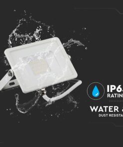 LED Προβολέας 20W V-TAC PRO Samsung Chip Μαύρος 100° 1600lm Λευκός Αδιάβροχος IP65 Φυσικό Λευκό 4000K – 443