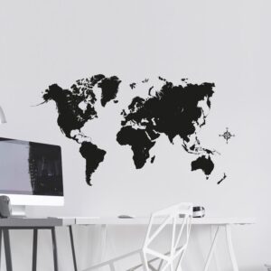 Black Map αυτοκόλλητα τοίχου βινυλίου L Ango – 44214