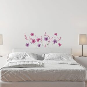 Purple Flowers αυτοκόλλητα τοίχου βινυλίου Ango – 44231
