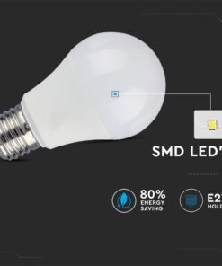 Λάμπα LED SMD με υποδοχή E27. Εξοικονόμηση ενέργειας 80%. Ιδανική για οικονομικό φωτισμό.
