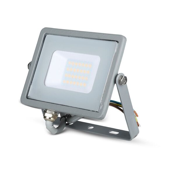 LED Προβολέας 20W V-TAC PRO Samsung Chip Μαύρος 100° 1600lm Γκρι Αδιάβροχος IP65 Θερμό Λευκό 3000K – 445