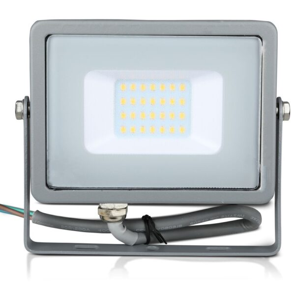 LED Προβολέας 20W V-TAC PRO Samsung Chip Μαύρος 100° 1600lm Γκρι Αδιάβροχος IP65 Θερμό Λευκό 3000K – 445