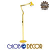 GloboStar® AUDREY 01472 Μοντέρνο Φωτιστικό Δαπέδου Μονόφωτο Μεταλλικό Κίτρινο Φ15 x Υ190cm