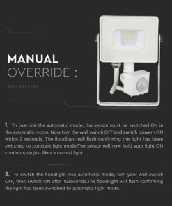 LED Προβολέας με Ανιχνευτή Κίνησης 20W V-TAC Samsung Chip Λευκός IP65 Ψυχρό Λευκό 6400K – 450