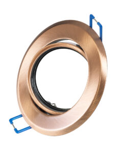 GloboStar® DELTA 77819 Χωνευτό Κινούμενο Στρόγγυλο Σποτ Οροφής για Λάμπα MR16 με Βάση GU5.3 ή GU10 – IP20 – Μεταλλικό – Φ92 x Υ28mm – Χάλκινο – 5 Χρόνια Εγγύηση