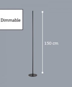 InLight Επιδαπέδιο φωτιστικό LED 24W 3000K από μαύρο μέταλλο D:150cm (45012)