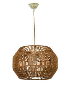 InLight Κρεμαστό φωτιστικό καφέ από σχοινί 1XE27 D:35cm (4503)