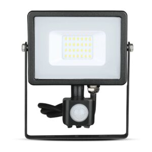 LED Προβολέας με Ανιχνευτή Κίνησης 20W V-TAC Samsung Chip Μαύρος IP65 Ψυχρό Λευκό 6400K – 453