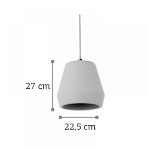 InLight Κρεμαστό φωτιστικό λευκό από γύψο 1XE27 D:22,5cm (4513)