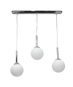 InLight Κρεμαστό φωτιστικό από χρώμιο μέταλλο και λευκή οπαλίνα (4515-3 ΡΑΓΑ)