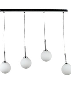 InLight Κρεμαστό φωτιστικό από χρώμιο μέταλλο και λευκή οπαλίνα (4515-4 ΡΑΓΑ)
