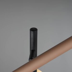 Φωτιστικό Δαπέδου Μαύρο με 3 Σποτ Καφέ-Fawn-Τaupe Fiato Trio Lighting LED 9W CCT 1200lm Dimmable – 452010317