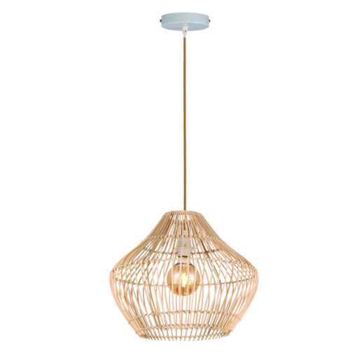 InLight Κρεμαστό φωτιστικό από ρατάν 1XE27 D:40cm (4528)
