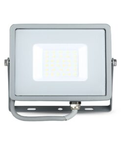 LED Προβολέας 30W V-TAC PRO Samsung Chip 100° 2400lm Γκρι Αδιάβροχος IP65 Φυσικό Λευκό 4000K – 455