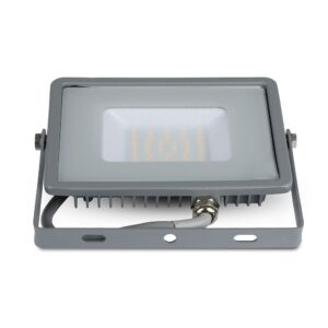 LED Προβολέας 30W V-TAC PRO Samsung Chip  100° 2400lm Γκρι Αδιάβροχος IP65 Φυσικό Λευκό 4000K – 455