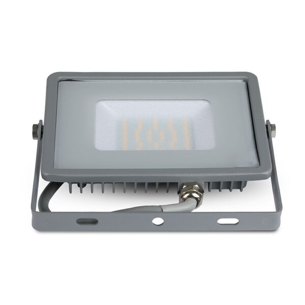 LED Προβολέας 30W V-TAC PRO Samsung Chip  100° 2400lm Γκρι Αδιάβροχος IP65 Φυσικό Λευκό 4000K – 455