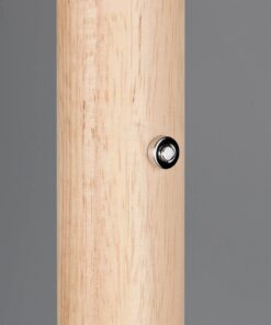 Φωτιστικό Δαπέδου Μαύρο+Ξύλο με Φιμέ Γυαλί CELESTE LED 15W 1750lm Dimmable Αφής 3000K Trio Lighting – 454910132