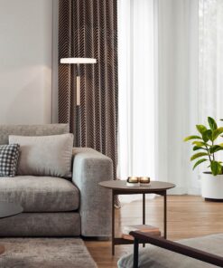 Φωτιστικό Δαπέδου Μαύρο+Καφέ με Λευκό Γυαλί CELESTE LED 15W 1750lm Dimmable Αφής 3000K Trio Lighting – 454910165