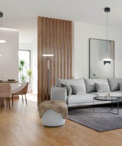 Φωτιστικό Δαπέδου Μαύρο+Καφέ με Λευκό Γυαλί CELESTE LED 15W 1750lm Dimmable Αφής 3000K Trio Lighting – 454910165