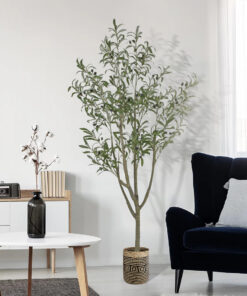 GloboStar® Artificial Garden INDIANA 20585 Διακοσμητικό Πλεκτό Καλάθι – Κασπώ Γλάστρα – Flower Pot Καφέ με Μαύρο Φ19.5 x Υ26cm