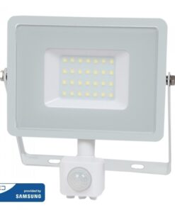 LED Προβολέας με Ανιχνευτή Κίνησης 30W V-TAC Samsung Chip Λευκός IP65 Φυσικό Λευκό 4000K – 458
