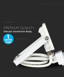 LED Προβολέας με Ανιχνευτή Κίνησης 30W V-TAC Samsung Chip Λευκός IP65 Φυσικό Λευκό 4000K – 458