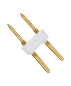 GloboStar® 70650 Σύνδεσμος Καρφάκι για Μονόχρωμο & RGB Φωτοσωλήνα LED 360° Degree 2 Pin