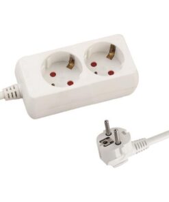 ΠΟΛΥΠΡΙΖΟ 2 ΘΕΣΕΩΝ ΜΕ ΚΑΛΩΔΙΟ 3X1,5mm 1,5m ΜΕ ΠΡΟΣΤΑΣΙΑ ΕΠΑΦΩΝ EUROLAMP 147-62200