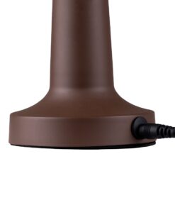 GloboStar® MOLLY 76519 Μοντέρνο Επιτραπέζιο Φωτιστικό Πορτατίφ LED 1.5W 105lm 120° DC 5V Επαναφορτιζόμενο με Μπαταρία Li-ion 1800mAh – Διακόπτη Αφής με 3 Εντάσεις Φωτισμού Θερμό Λευκό 2700K Dimmable – Φ10 x 23cm – Σκούρο Καφέ