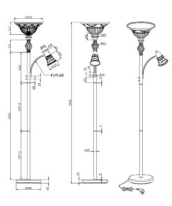 Φωτιστικό Δαπέδου Trio Lighting E27 Σκουριά Μεταλλικό 4602021-24