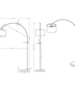 Φωτιστικό Δαπέδου Trio Lighting E27 Νίκελ Ματ Μεταλλικό 461100101