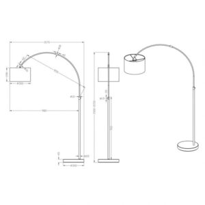 Φωτιστικό Δαπέδου Trio Lighting   E27 Νίκελ Ματ Μεταλλικό    461100101