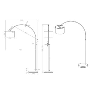 Φωτιστικό Δαπέδου Trio Lighting   E27 Νίκελ Ματ Μεταλλικό    461100102