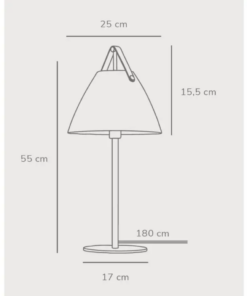 Επιτραπέζιο Φωτιστικό DFTP Strap 1xE27 Μαύρου Χρώματος – 46205003