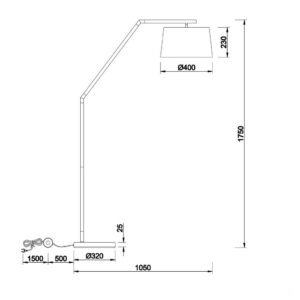 Φωτιστικό Δαπέδου Trio Lighting E27 Μαύρο Ματ Μεταλλικό 462100132