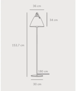 Φωτιστικό Δαπέδου DFTP Strap 1x E27 Λευκού Χρώματος – 46234001