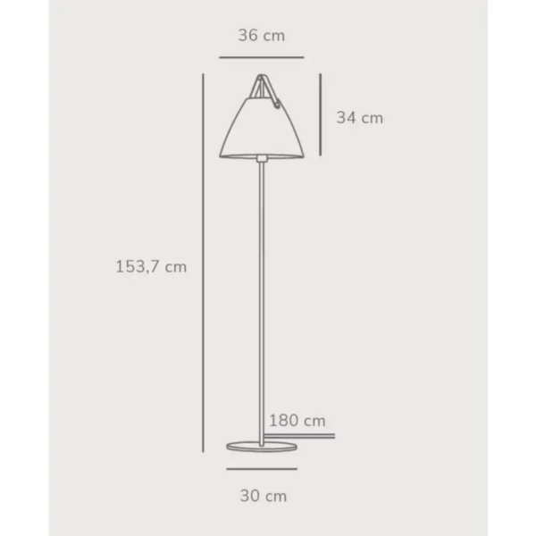 Φωτιστικό Δαπέδου DFTP  Strap 1x E27 Μαύρου Χρώματος – 46234003
