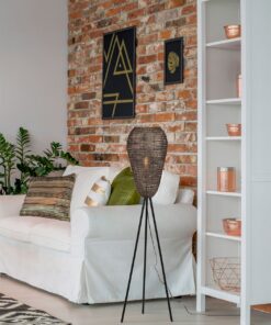 Φωτιστικό Δαπέδου με Μεταλλικό Πλέγμα Αντικέ Ορείχαλκος ZIVA 1x E27 Trio Lighting – 465300104