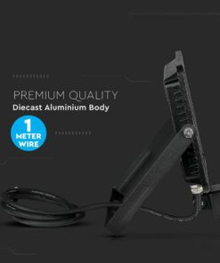 LED Προβολέας με Ανιχνευτή Κίνησης 50W V-TAC PRO Samsung Chip 100° 4000lm Μαύρος IP65 Θερμό Λευκό 3000K – 469