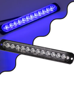 GloboStar® 85268 PRO Series Μπάρα Σήμανσης Οχήματος Αστυνομίας για Αυτοκίνητα & Φορτηγά 10 Προγραμμάτων Φωτισμού STROBE LED SMD 3030 15W DC 12-24V Αδιάβροχη IP65 Μπλε