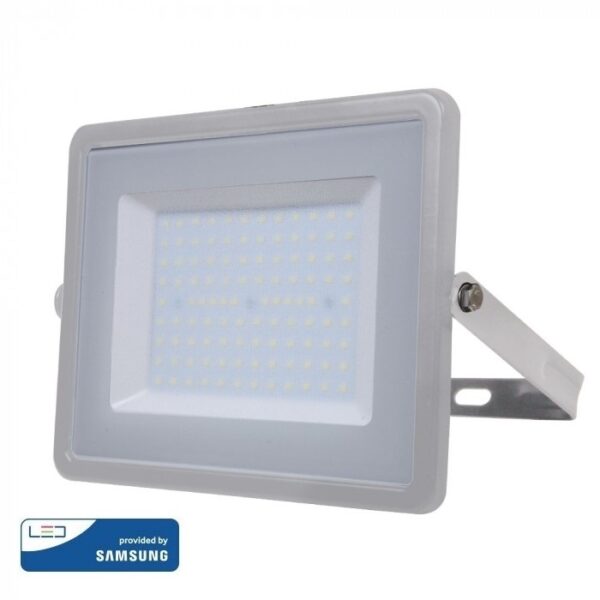LED Προβολέας 100W V-TAC PRO Samsung Chip 100° 8000lm Γκρι Αδιάβροχος IP65 Φυσικό Λευκό 4000K – 473