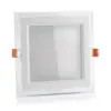 LED panel χωνευτό 6W 6400K Ψυχρό λευκό Τετράγωνο γυάλινο V-TAC – 4737